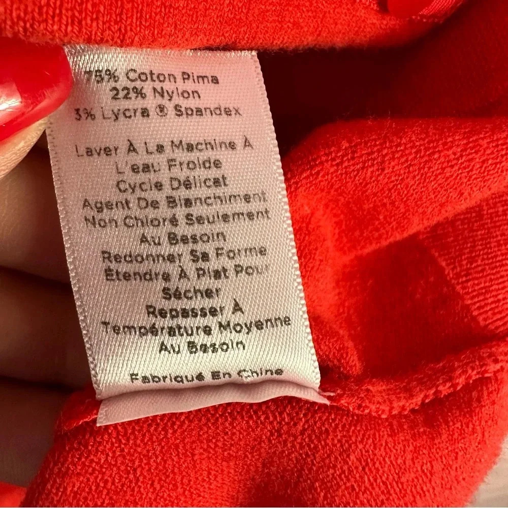 talbots prima cotton blend  orange/red cardigan sz small preppy business casual - Picture 7 of 8